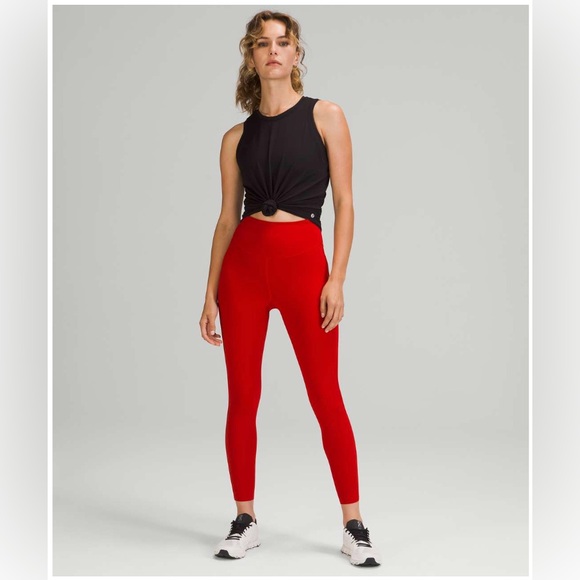 lululemon athletica Pants - Lululemon Base Pace High-Rise Tight 25" in Dark Red Size 2